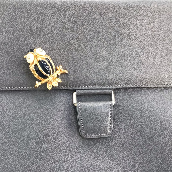 Narciso Rodriguez Leather Messenger with Shoulder Strap - Shows Damage - Picture 5 of 16